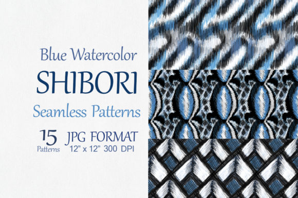 Download Blue Watercolor Shibori Seamless Pattern - Seamless pattern Collection