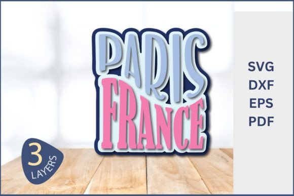 Download Paris France Layered 3D Design - 3d design Collection