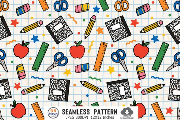 Download Back to School Seamless Pattern Paper - Premium Resources