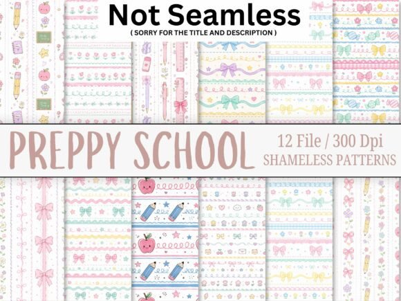 Download Preppy School Seamless Pattern Bundle - Seamless pattern Collection